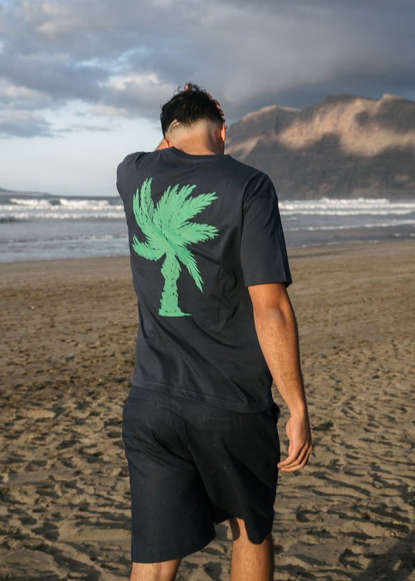 Camiseta palmera verde